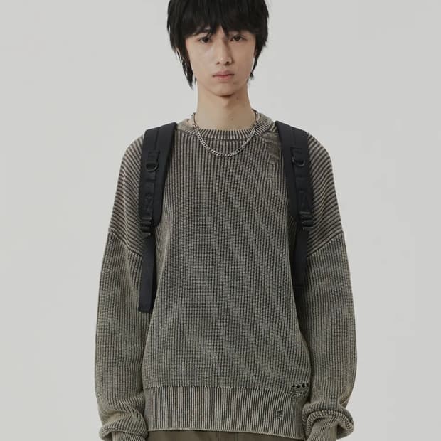 메종미네드 데미지 니트 L