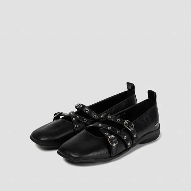 기호 트리벨 플랫 슈즈 블랙 245