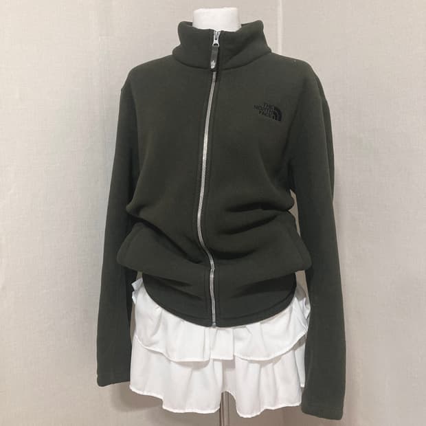 노스페이스 카키 플리스 L