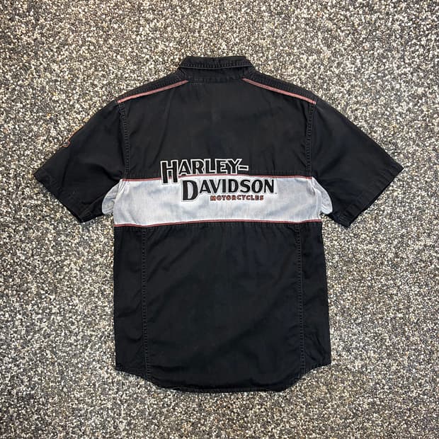 할리데이비슨 아이언 블록 반팔 셔츠 (L)