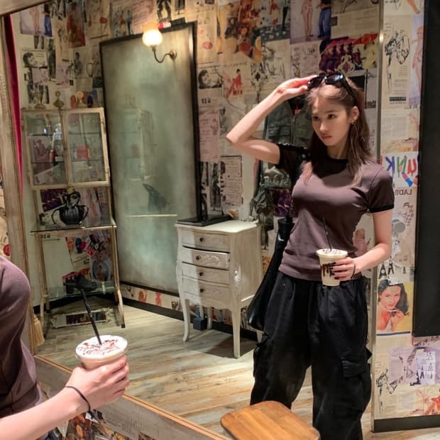 (asif_calie)CARGO PANTS black/white