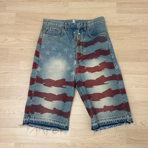 웨스켄 성조기 웨스턴 버뮤다 팬츠