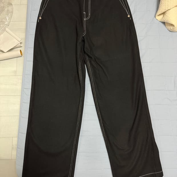 세터 울 바지 블랙 M (30-32) 