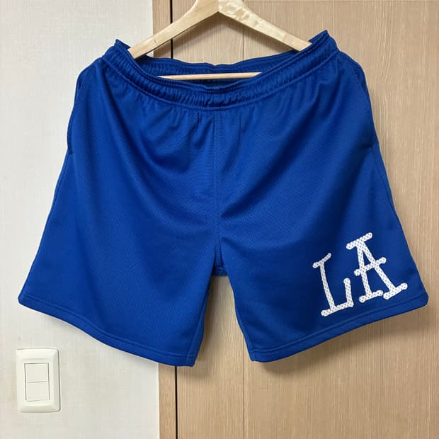 [M]스투시 LA 블루 메쉬 팬츠