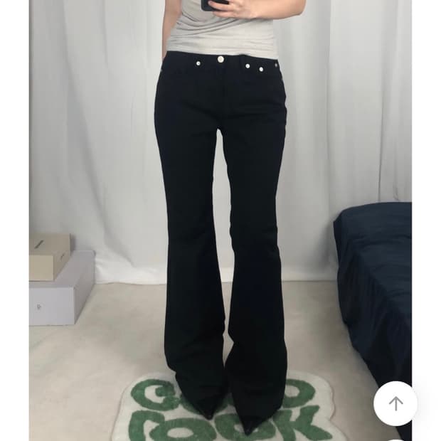 새상품) OOTJ 오오티제이 세미부츠컷 팬츠 블랙 s