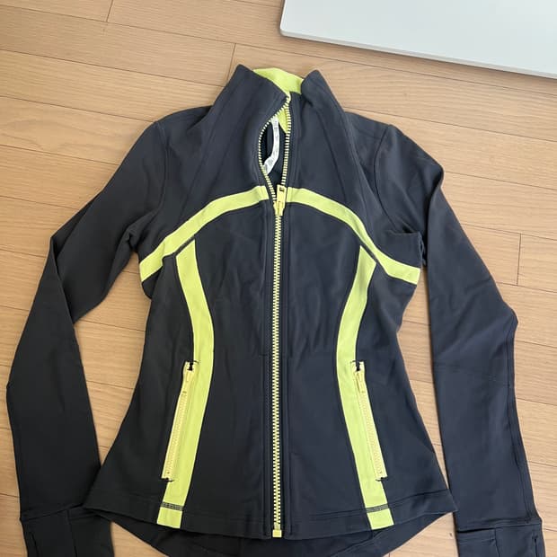Lululemon Define Jacket - Grey/Lime (Siz