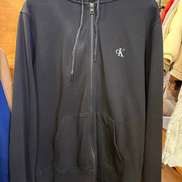 캘빈클라인 블랙 후드집업