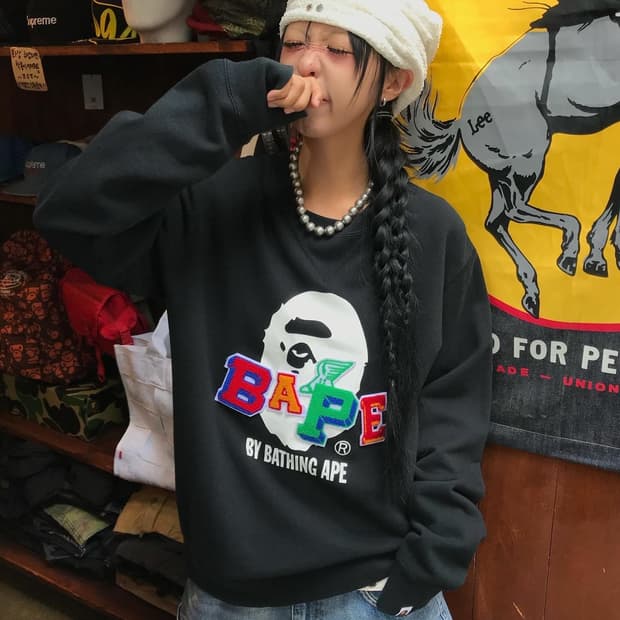 Bape Saru Patch Sweatshirts