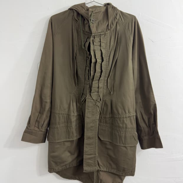 and A frill hood jacket