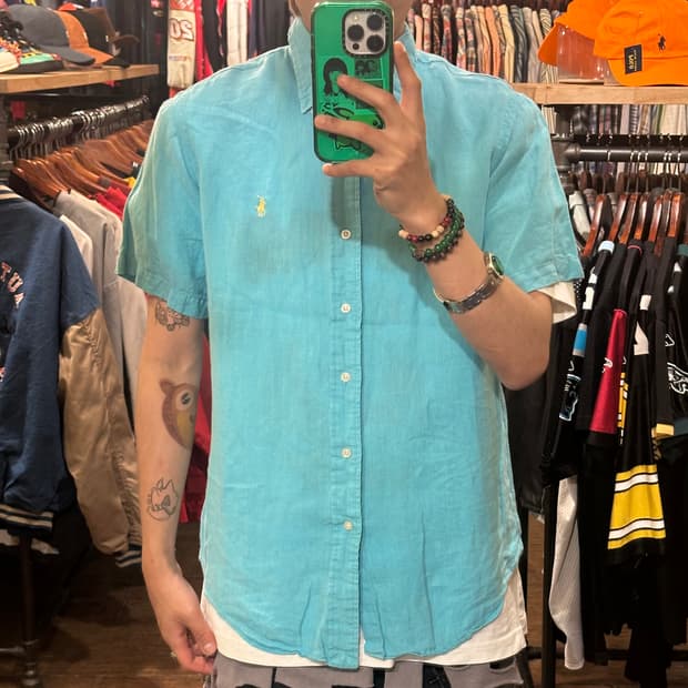 [HI] 폴로 랄프로렌 반팔 셔츠 스카이블루