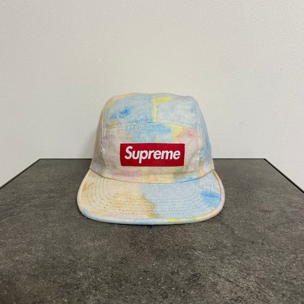 (OS) 슈프림 박스로고 캠프캡 모자 멀티 컬러 다이드