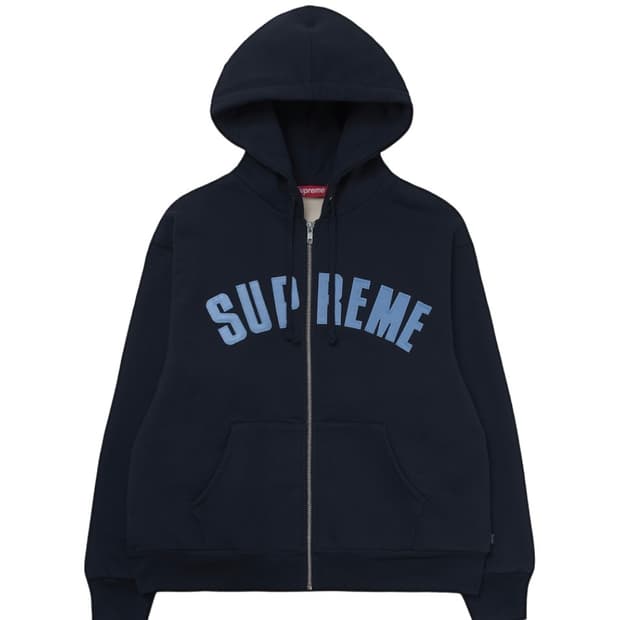 슈프림 아크 써멀 후드집업 네이비 XL