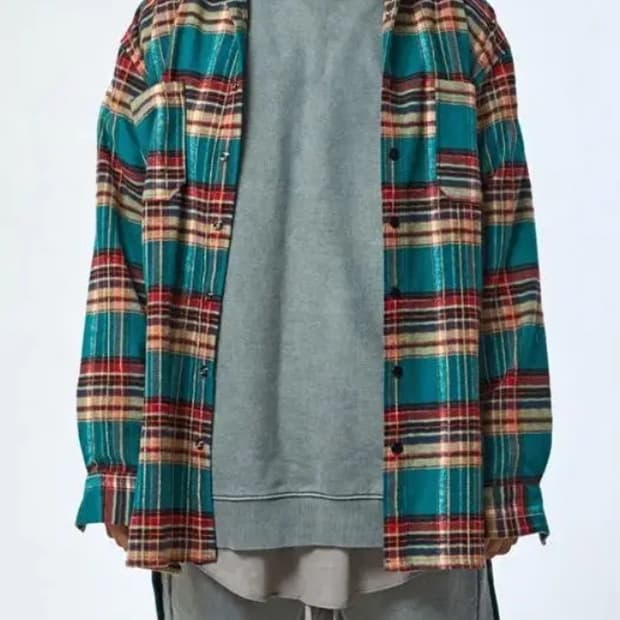 어텐션로우 / 오버핏 아우터 셔츠 2개 일괄 / F 2xl 110