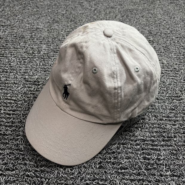 폴로 랄프로렌 포니 로고 가죽 스트랩 볼캡 1989
