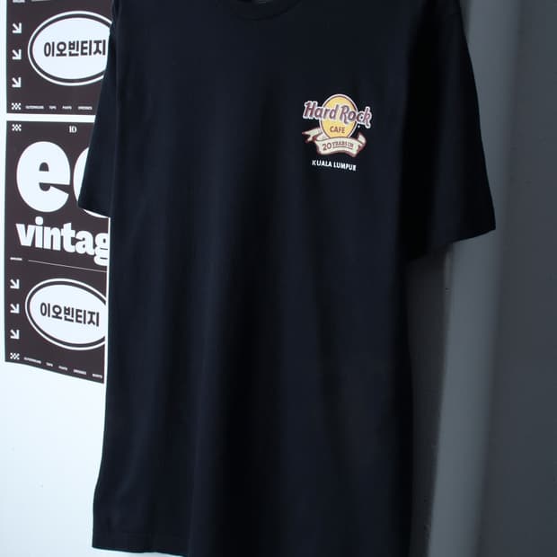 (L-XL) 하드락 카페 반팔 티셔츠 썬페이딩 에이징-H35686