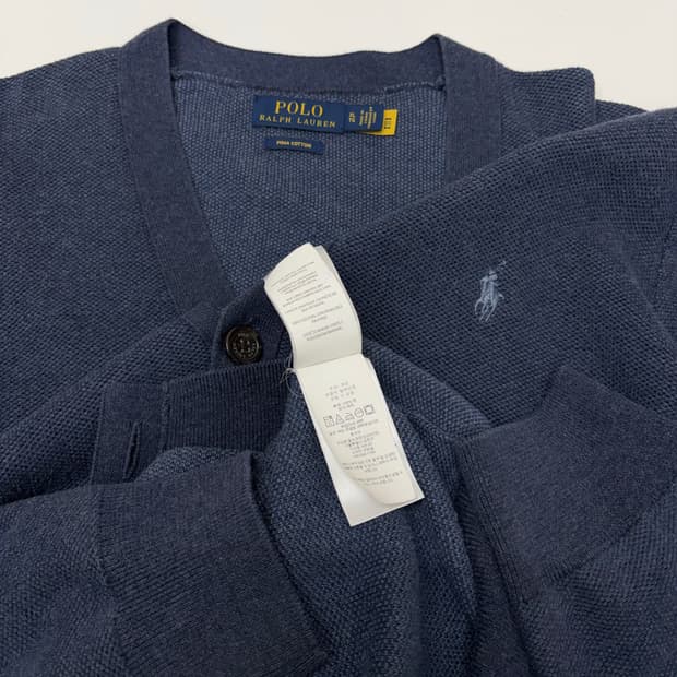 폴로 코튼 가디건