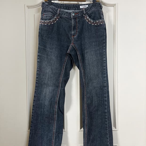 vintage western boot-cut denim pants