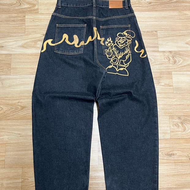 WKNDRS DWARF DENIM PANTS (BLACK) M