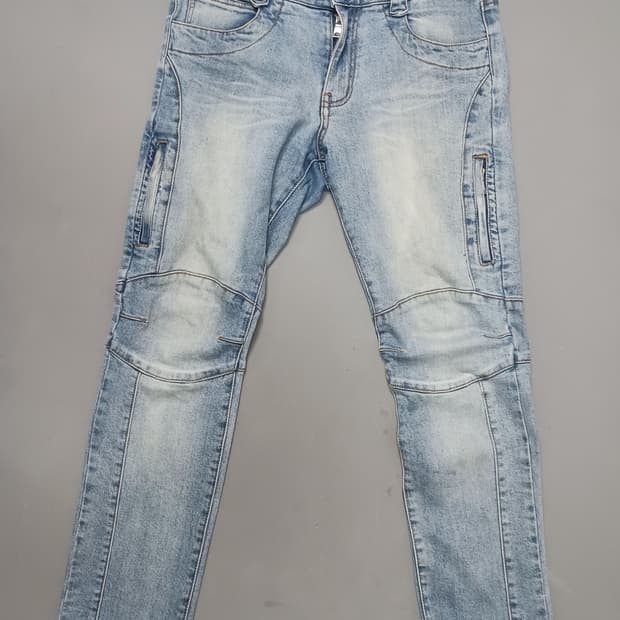 [32] 발망 사이드포켓 바이커진 청바지