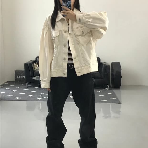 JPN 아이보리 디테일 자켓