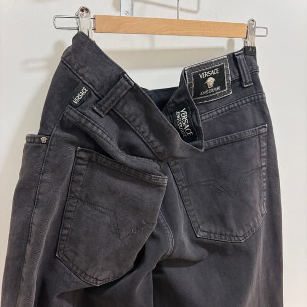 00s 베르사체 versace jeans couture 흑청 데님팬츠
