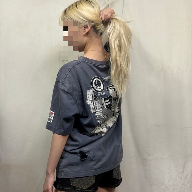 일본 빈티지 프린팅 반팔 티셔츠