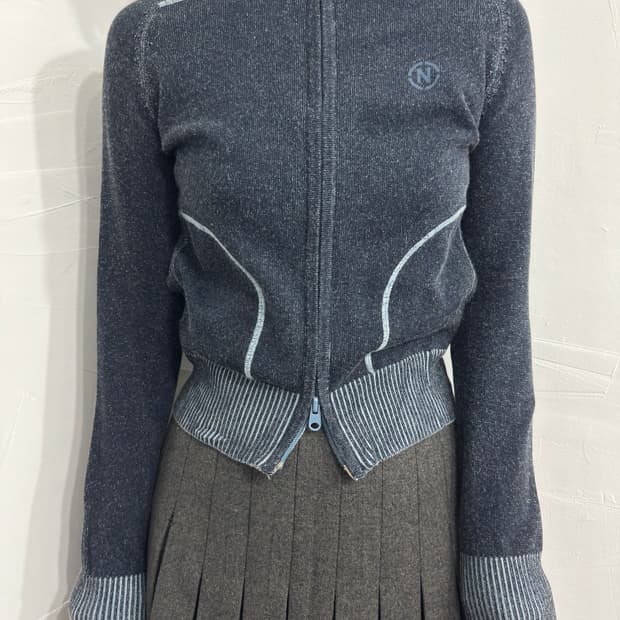 nautica printing slim toway zipup