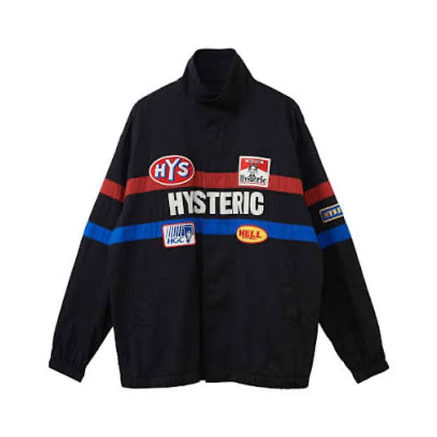 히스테릭 글래머 레이싱 자켓 블랙