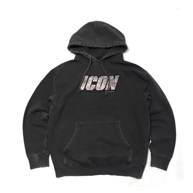 ICON USA MADE 차콜 워싱 후드티 size M