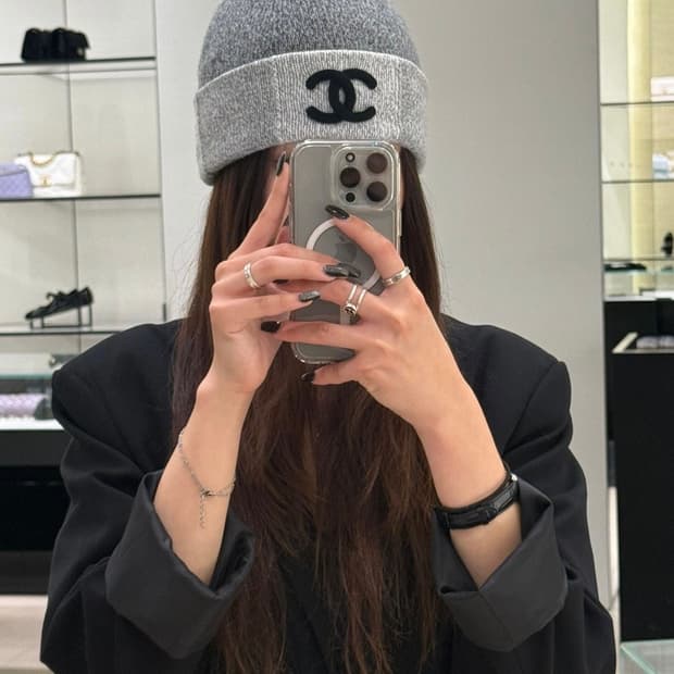 (새상품)샤넬 25FW비니