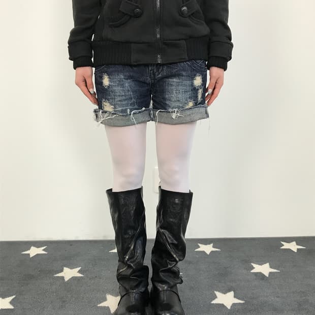 Jpn Y2k Studs detail Mini Pants