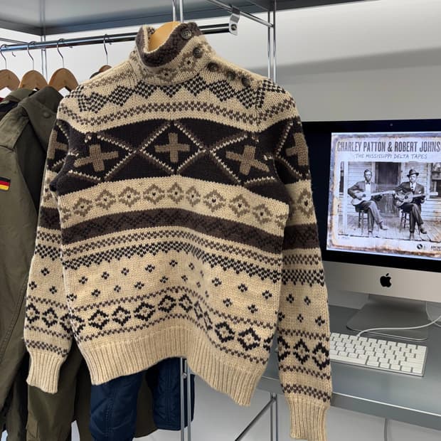 90s 랄프로렌 우먼스 램스울 터틀넥 니트 (S) 