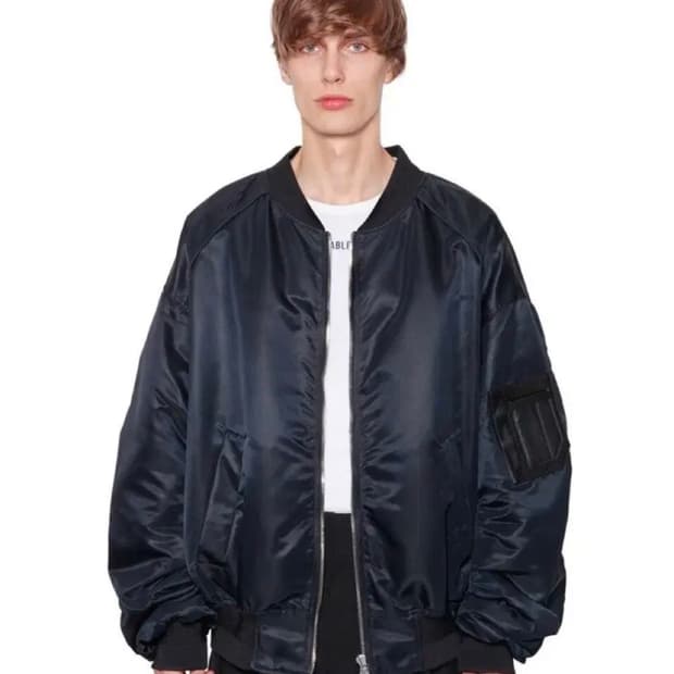 준지 리버시블 마원 ma-1 블랙 레드 46 사이즈