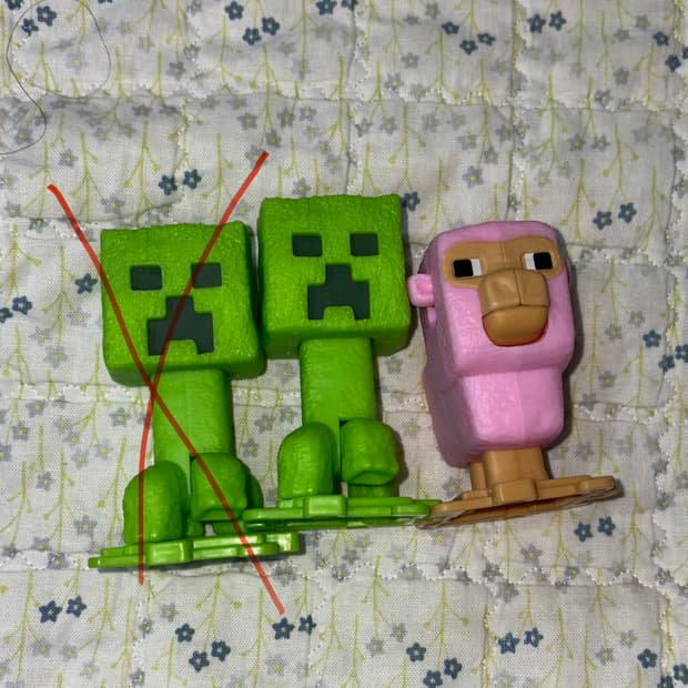 두개일괄) 마인크래프트 피규어 해피밀피규어