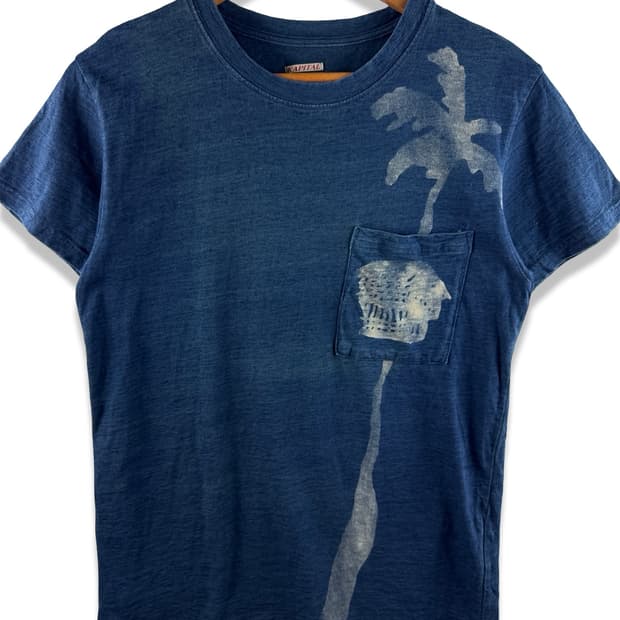 Kapital Indigo Palm Tree Pocket 티셔츠3374