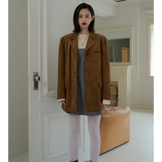 오버듀플레어 CLASSIC SUEDE JACKET_CAMEL