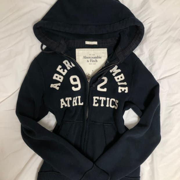 아베크롬비 y2k 머슬핏 슬림 네이비 후드집업 후집