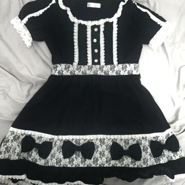 디어리 리본 레이스 원피스