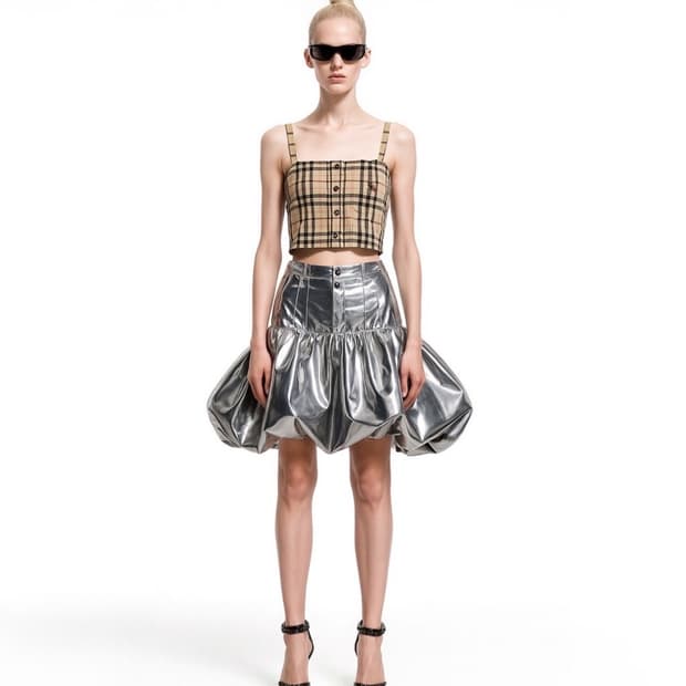 Burberrys Nova Check Bustier Top 