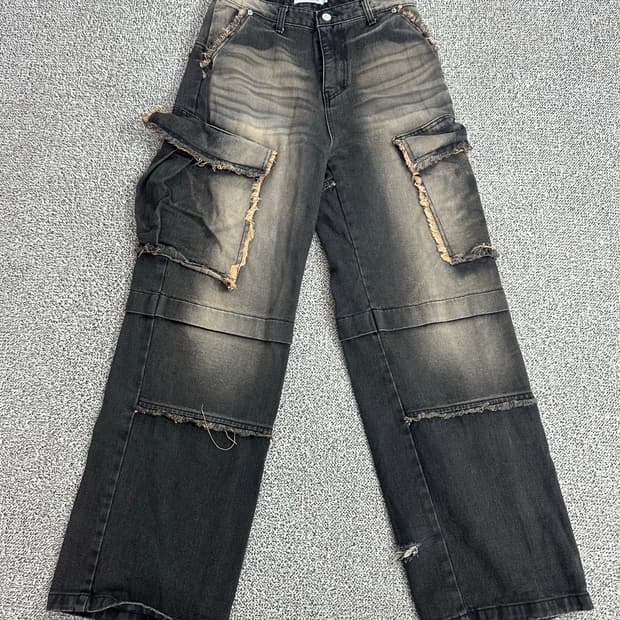 언유즈드 랩 데님 카고팬츠 S