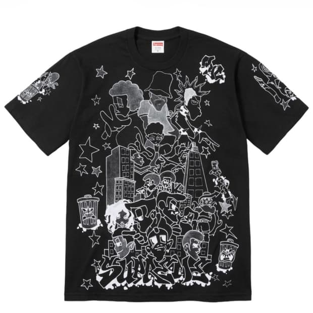 [XL] supreme 슈프림 다운타운 반팔 티셔츠 블랙