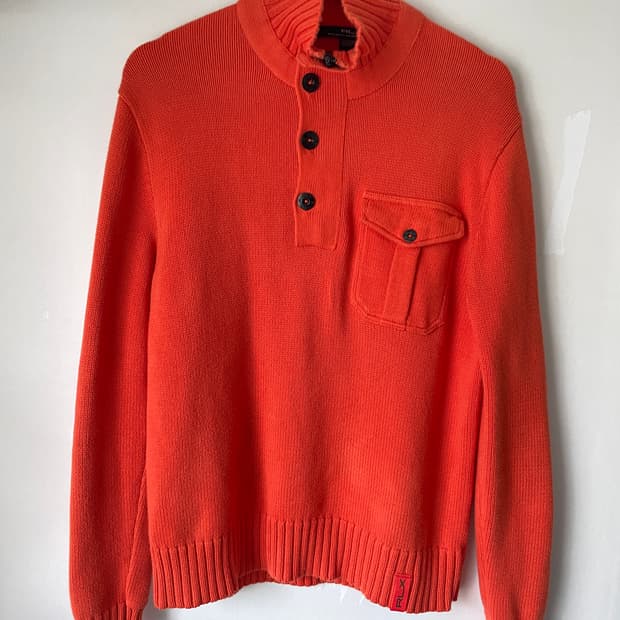 [S] RLX ralph lauren 랄프로렌 오렌지 니트