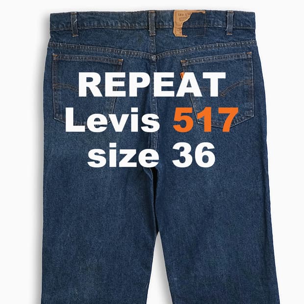 리바이스 517 오렌지탭 80s USA 36 인치 OR5173894