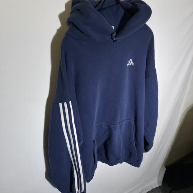 XL-2XL)아디다스 90s 미국제조 삼선 오버핏 후드티