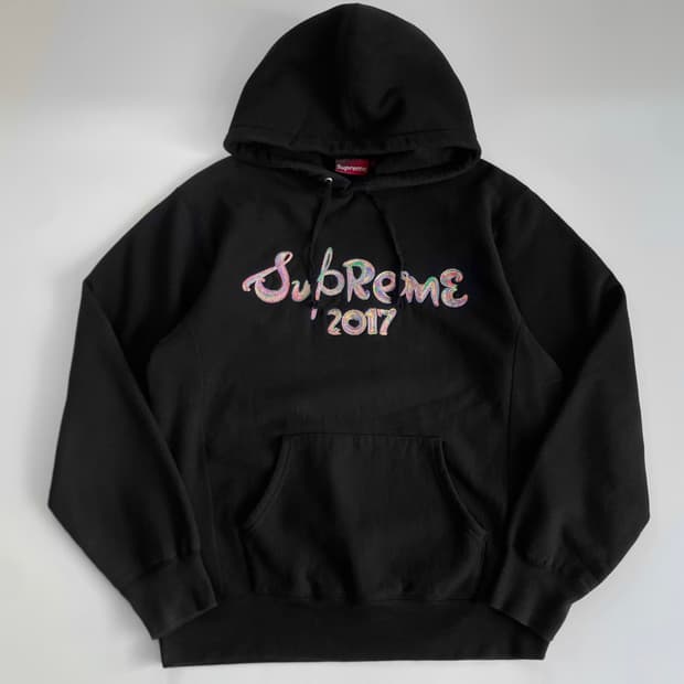 Supreme  슈프림 17fw 브러쉬 블랙 후드티