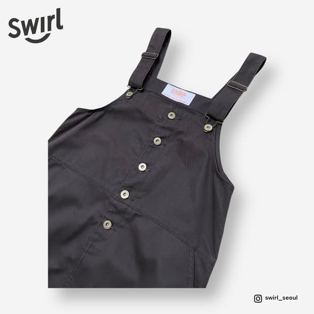 🌊Groveralls X BEAMS 멜빵 스커트
