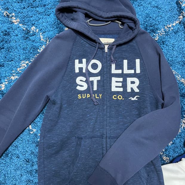 홀리스터 네이비 후드집업
