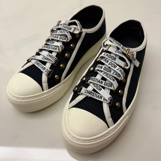 디올 워크앤디올 스니커즈 캔버스 블랙(36)