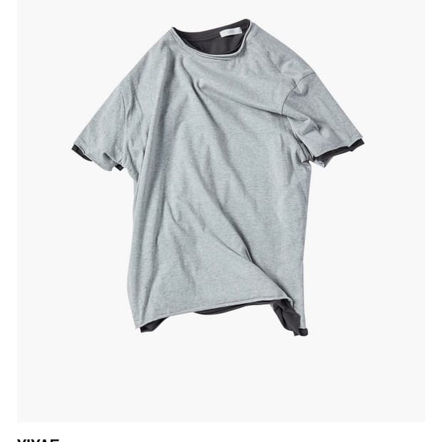 러드 Layered cut off T-shirt Gray