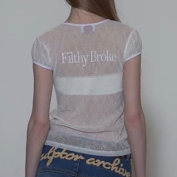 스컬프터 Filthy Broke Sheer Tee Mesh 반팔
